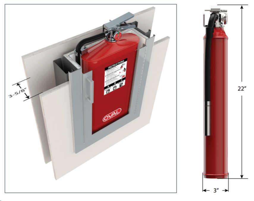 oval fire extinguisher